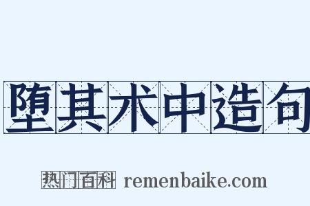 堕其术中造句是什么意思的图片